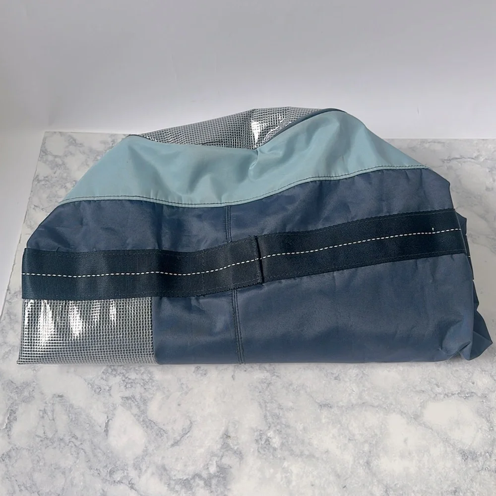 Vineyard Vines Blue Teal heavy duty nylon boat large travel weekender Duffel Bag